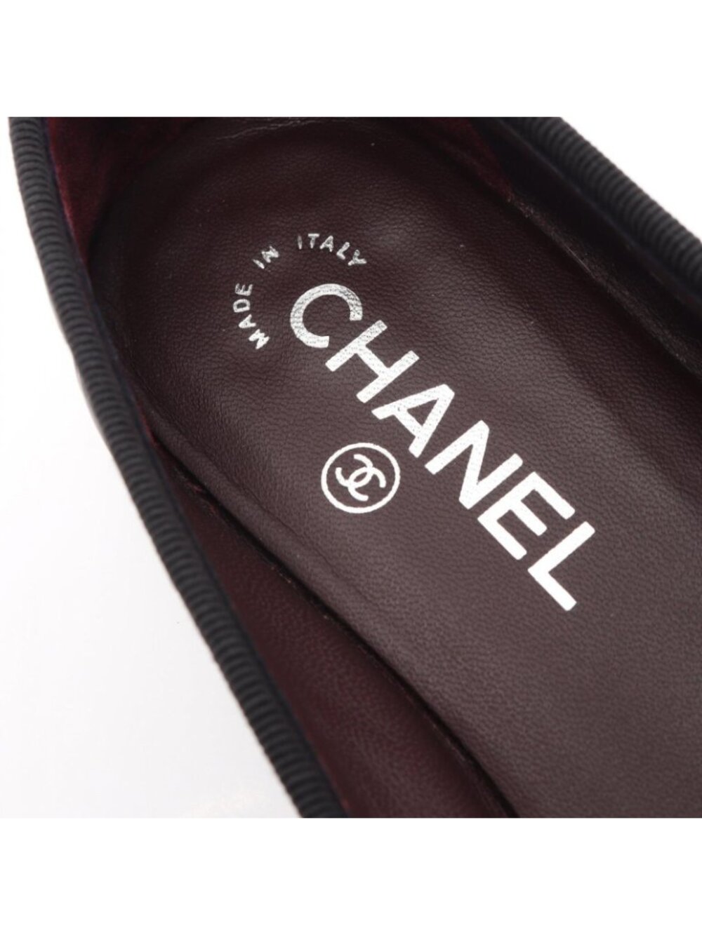 Chanel Pumps Ballerina Quilted CC Logo Leather Ballet Shoes - Picture 5 of 10